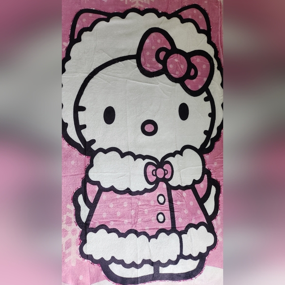 Hello Kitty Christmas throw blanket - Picture 2 of 6